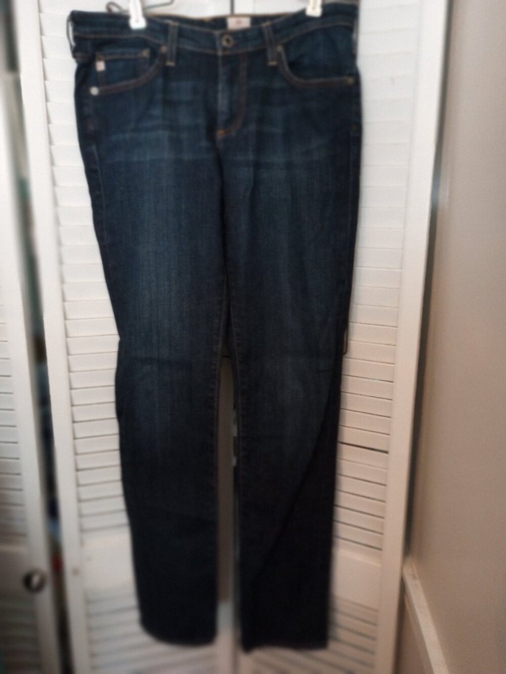 AG Adriano Goldschmied The Stevie Slim Straight Jeans Dark Wash Size 30R